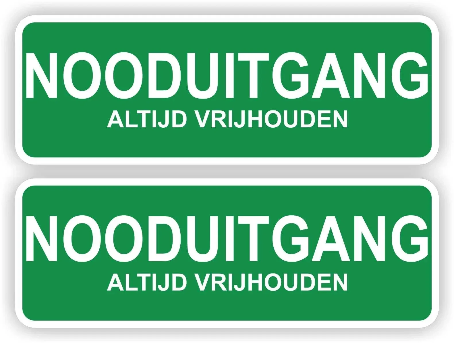 Nooduitgang vrijhouden stickers set 2 st. (949.la35)