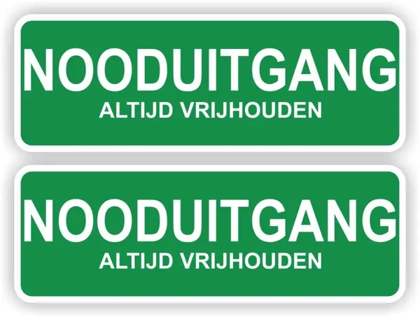 Nooduitgang vrijhouden stickersset (949.35)
