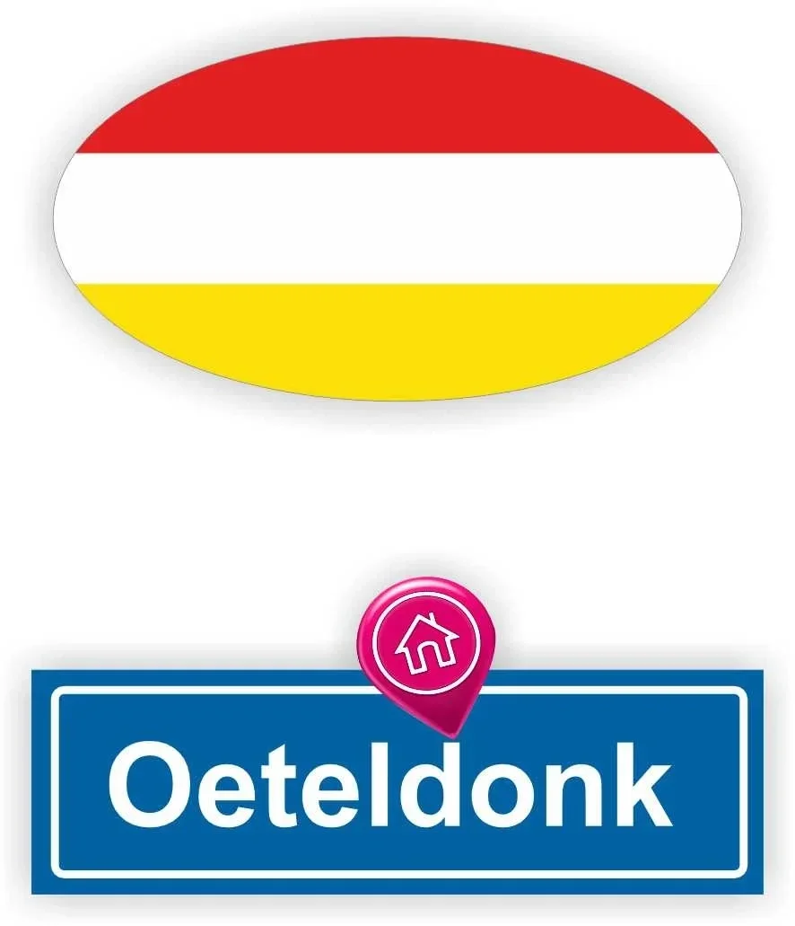 Oeteldonk carnaval vlag auto stickers. (803.la31)