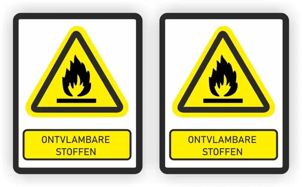 Vuur ISO 7010 norm stickers (637.la27)