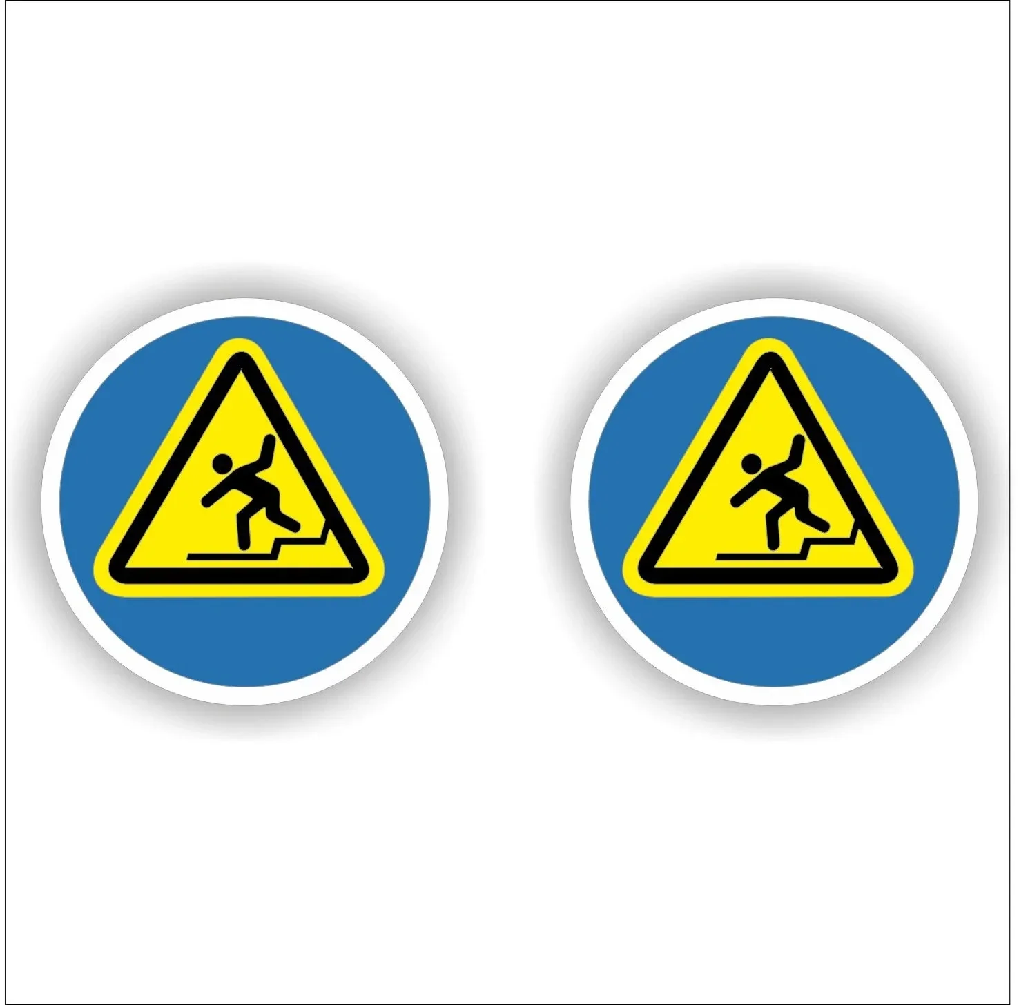 Pas op opstapje stickers 2 st. Ø10 cm (1323.la68)