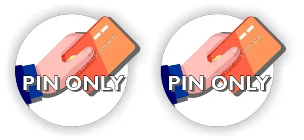 Pin Only kassa stickers set 2 stuks (979.la48)