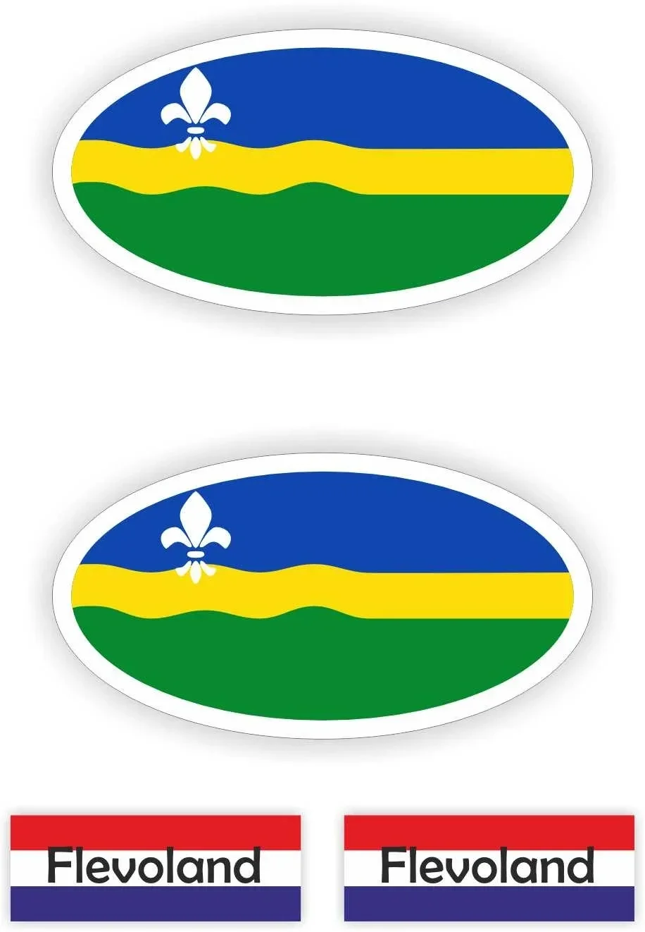 Provincie Flevoland auto stickers. (293.la15)