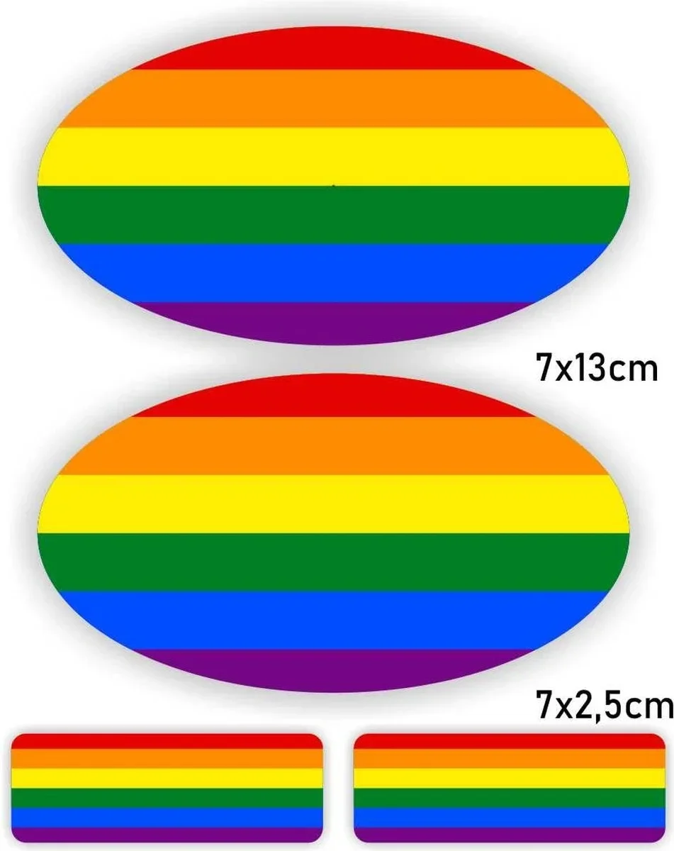 Regenboogvlag lgbt stickers set (965.la47)