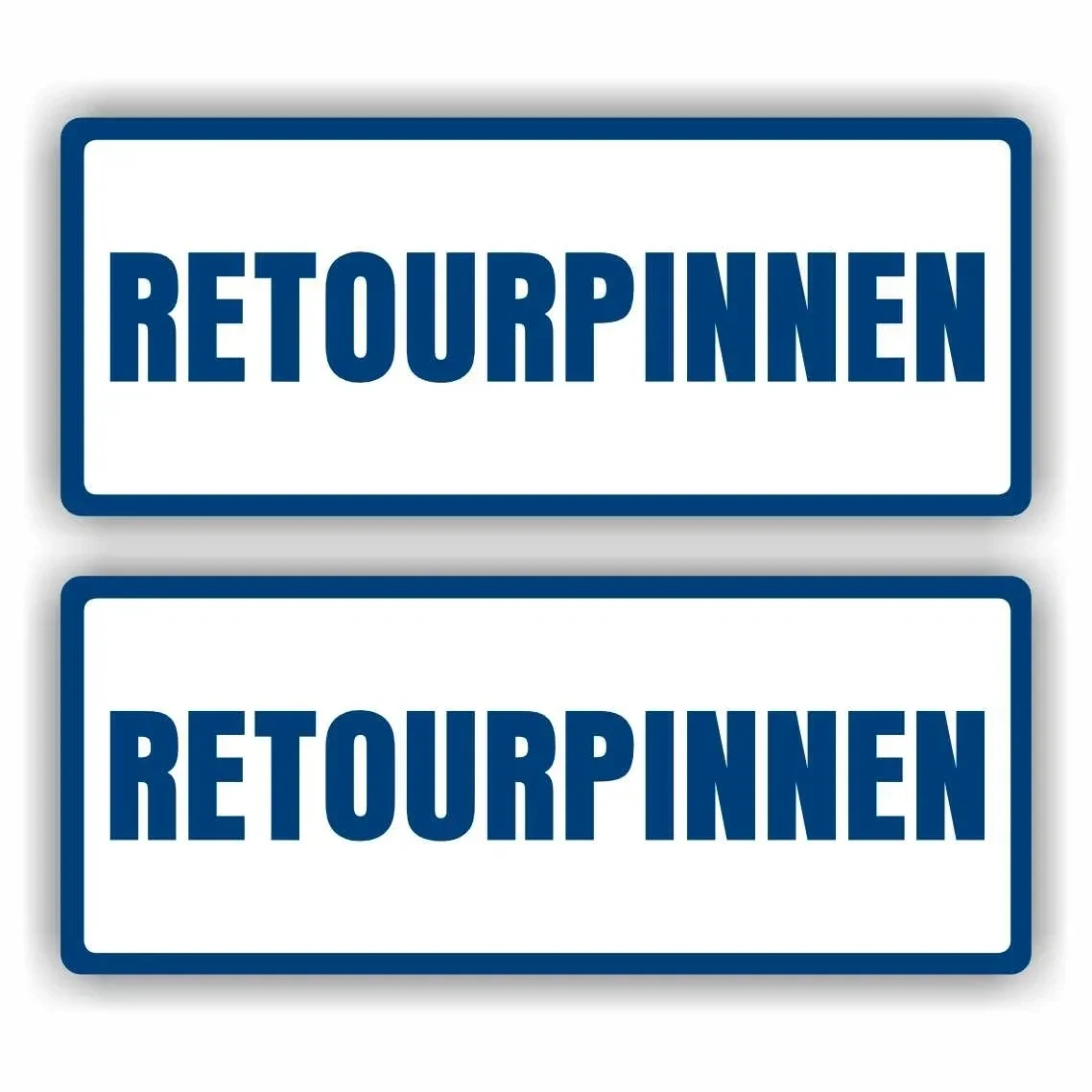 Retour pinnen sticker set 2 stuks. (1223la64)