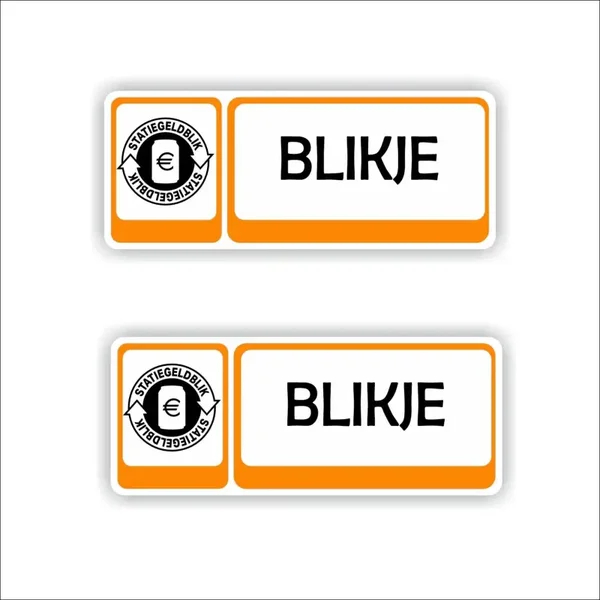 Statiegeld Blikje inleveren set 2 stickers M (1368.la70)