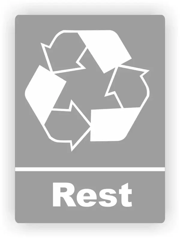 Restafval recycling logo sticker  (127.la4)