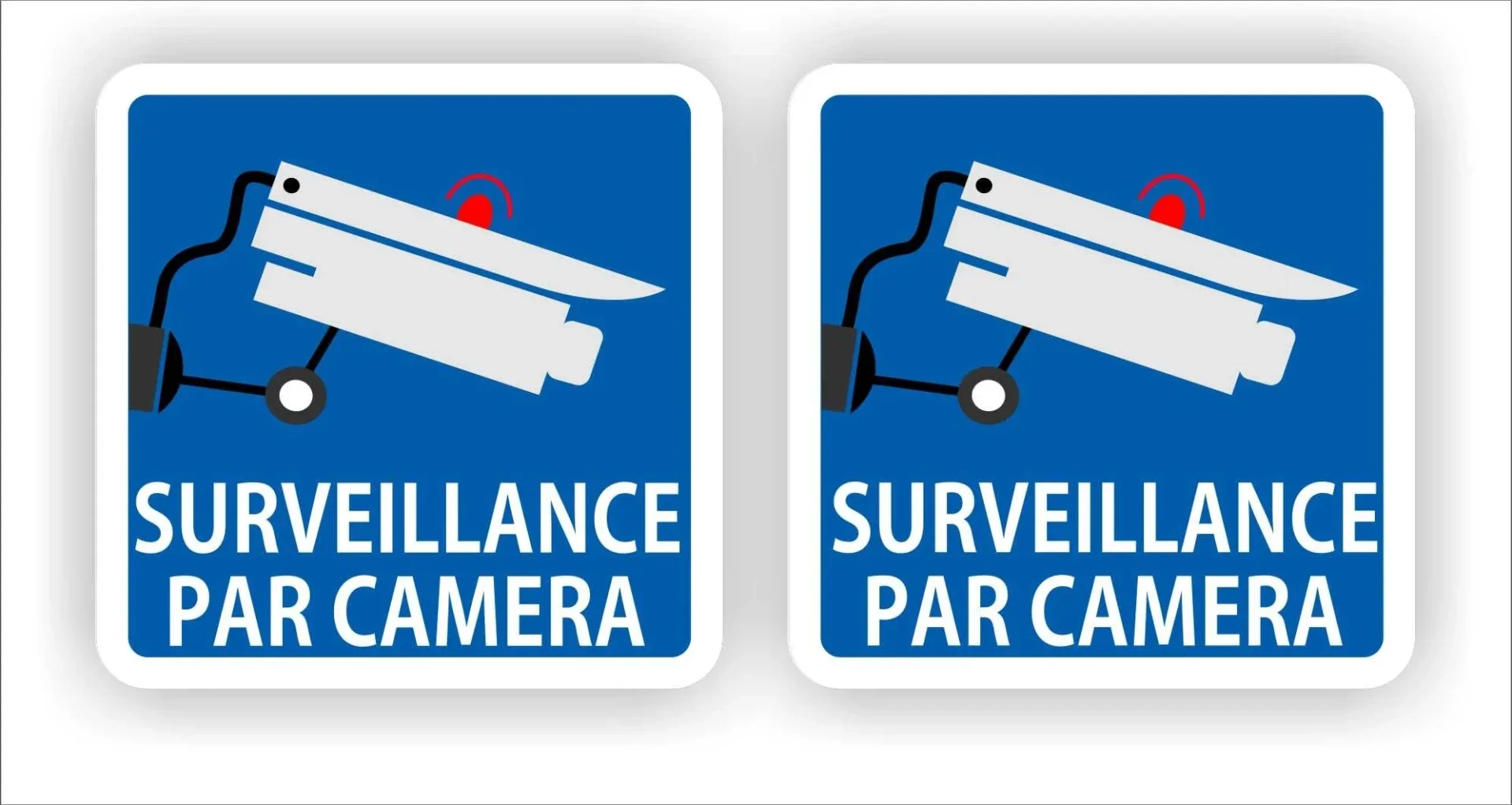 Surveillance par caméra sticker set 2 stuks (439.la21)