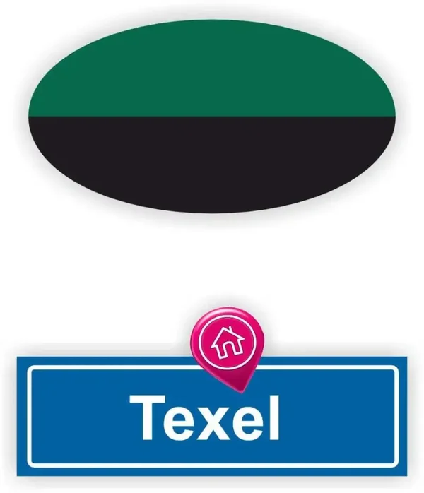 Texel eilandvlag auto stickers. (815.la31)