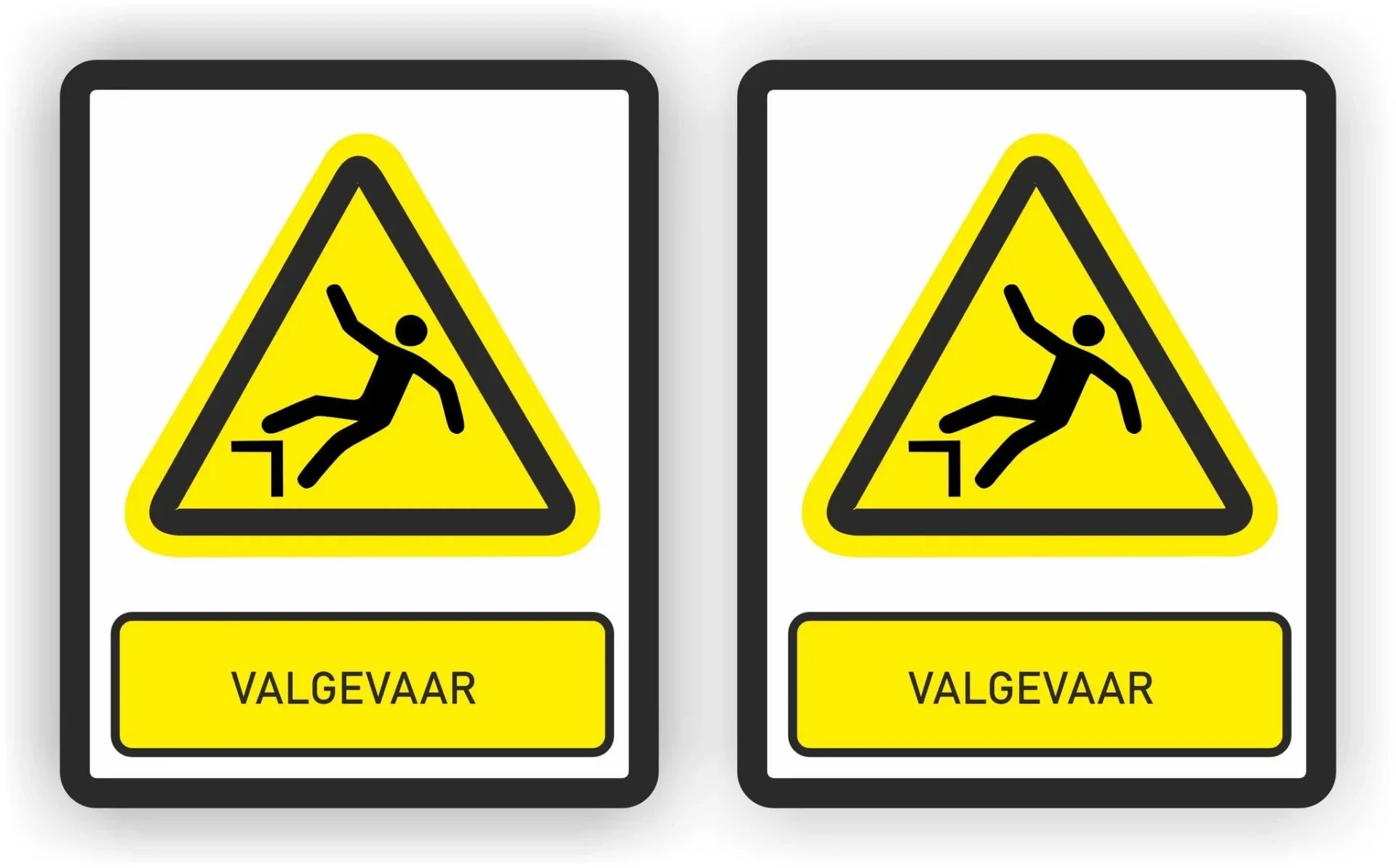 Valgevaar ISO 7010 norm stickers (557.la25)