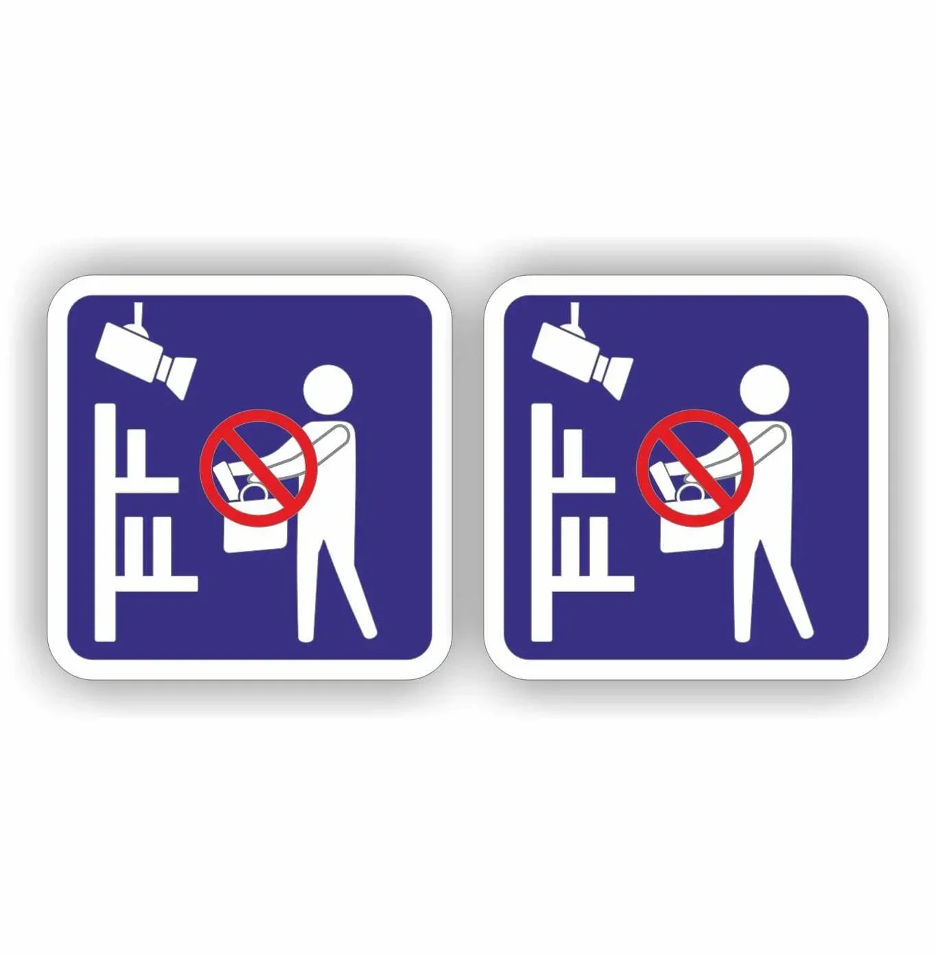 Winkeldiefstal camera toezicht stickers (1219.la59)