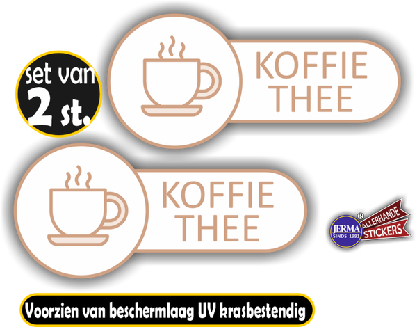 Koffie Thee corner pixtogram sticker set'(1484.48)