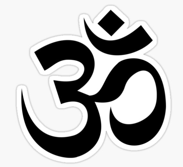 Om teken sticker set