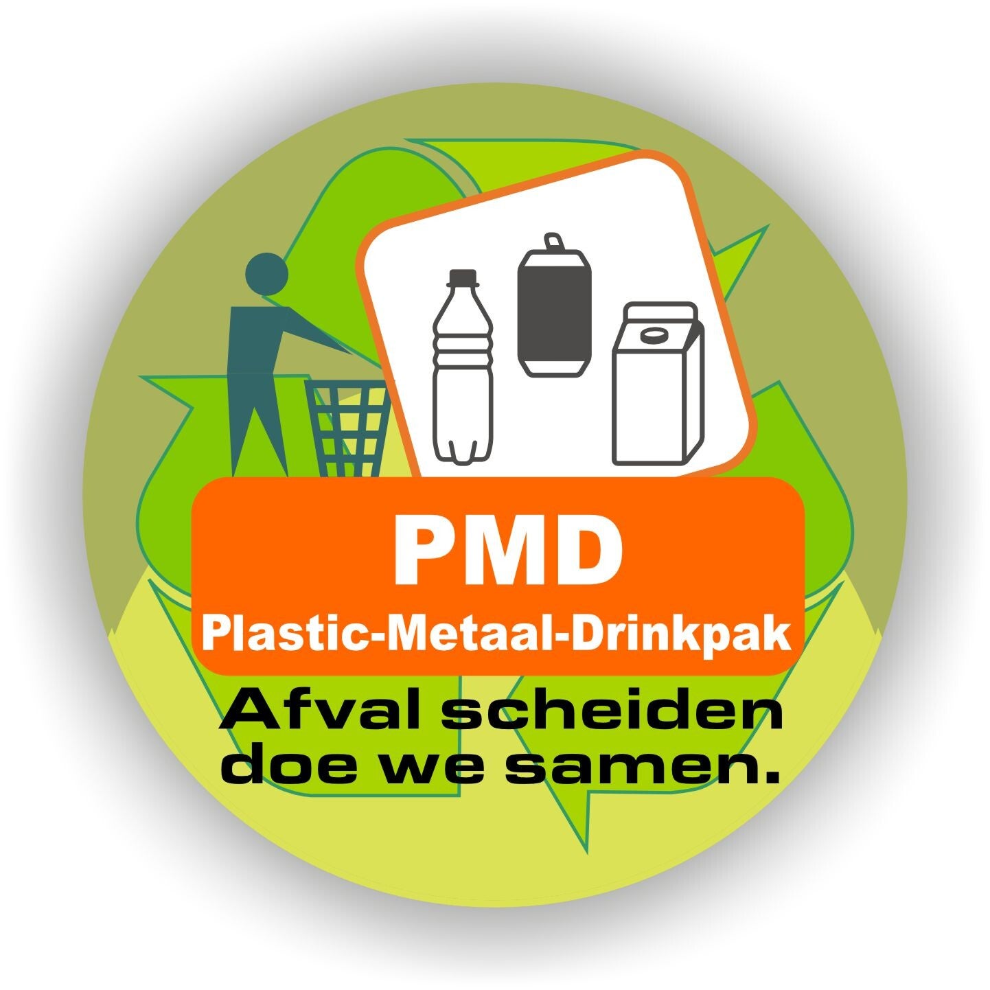PMD recycling sticker (895.la42)