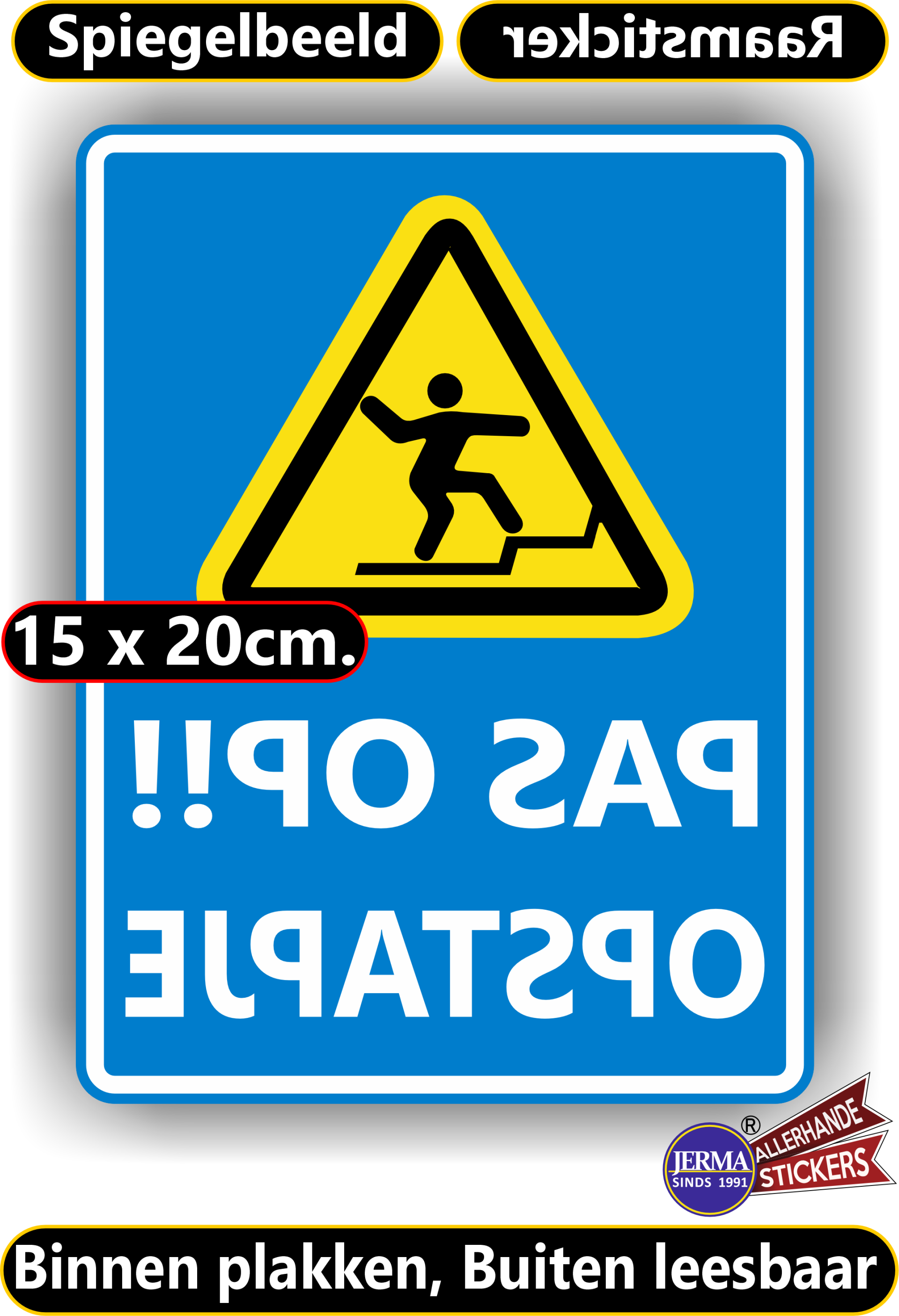 Opstapje raamsticker in spiegelbeeld (sp.111.78)