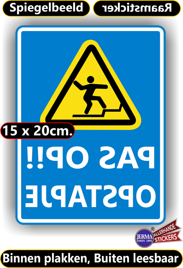 Opstapje raamsticker in spiegelbeeld (sp.111.78)