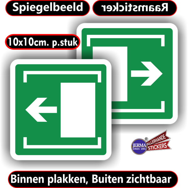 Schuifdeurset van 2 – Raamsticker Spiegelbeeld  (sp.121.80)