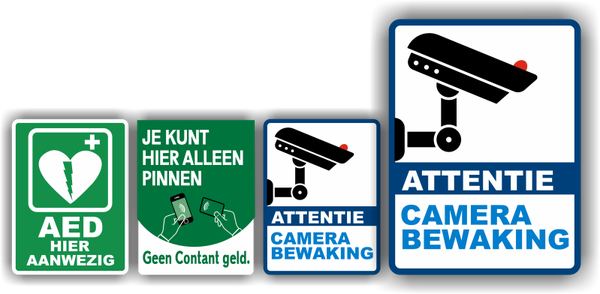 Sticker set 12 st & bord met opdruk volgens opgave