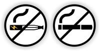 Vaping - Roken - verboden - stickers - set 2 stuks (1114.54)