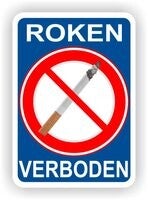 Roken verboden – 17,5 x 25 cm - Duidelijke anti-roken sticker - (889A.33)