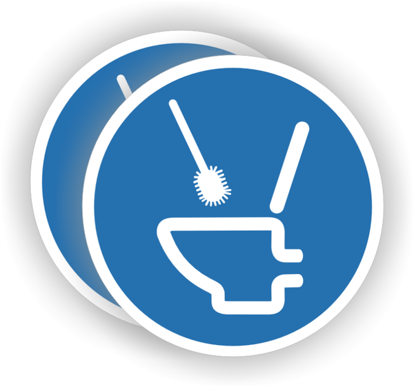 Toilet schoonhouden pixtogram sticker set 2 stuks (1471.52)