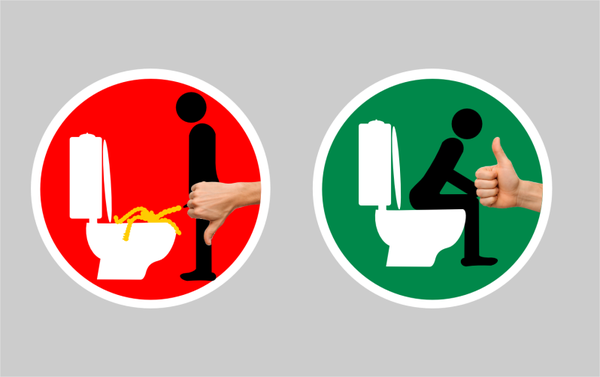 Zittend Plassen - WC - Sticker - set 2 stuks (1469.55)