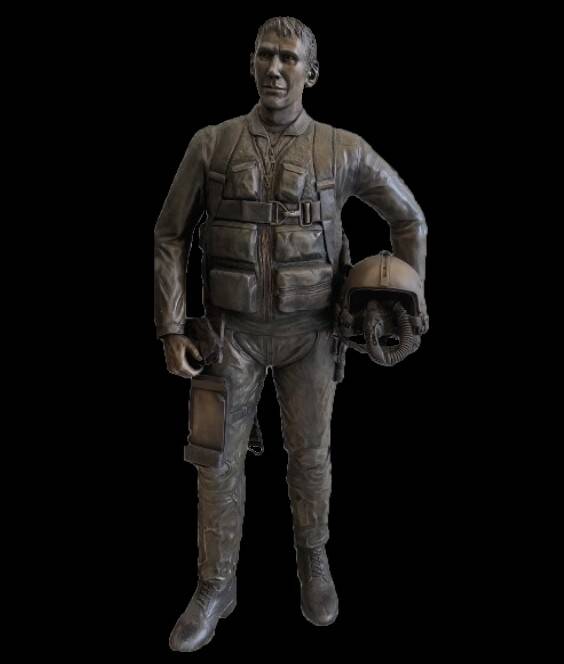 "Vietnam Airman" life size bronze, Johnson Memorial Park, Lowell, Ar