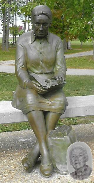 Civic Leader Sculpture, "Portrait Sculpture of Anne Drummond", Close Park, Park Sculpture, Botanical Garden Sculpture, Springfield Greene County Botanical Gardens, Springfield, MO