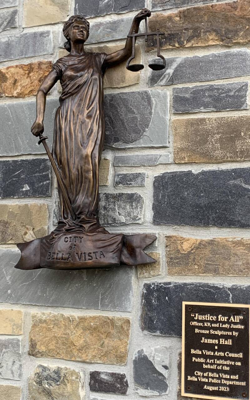 Government/ Municipal Sculpture, "Justice for All" Bronze, Bella Vista, Ar