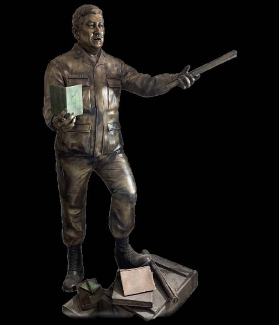 "Johnny Dillard" life size bronze, Johnson Memorial Park, Lowell, Ar