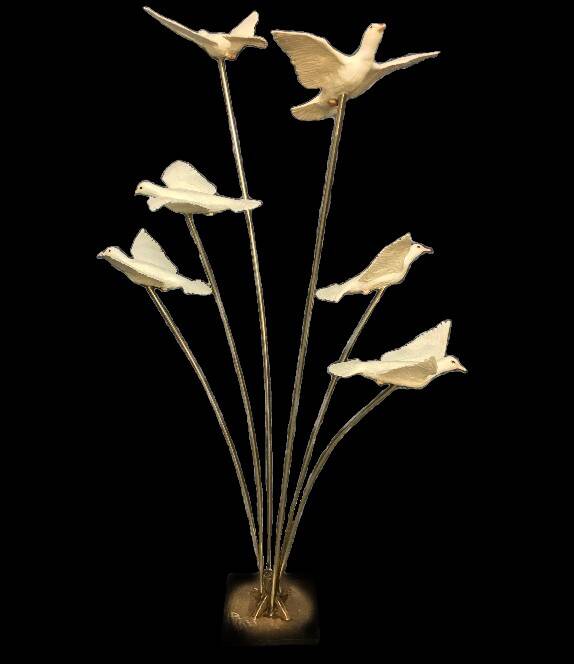 Garden Bronze Sculpture, "Doves of Peace", 7 ft tall, College of the Ozarks, Point Lookout, MO