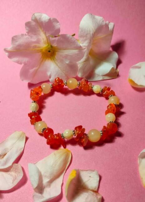 Karneoli + keltainen kalsiitti