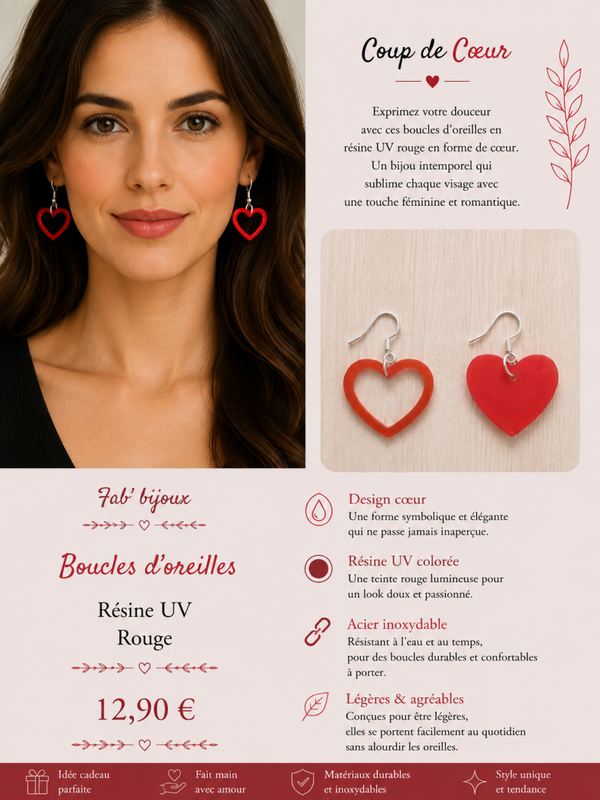 Boucle d'oreilles cœur