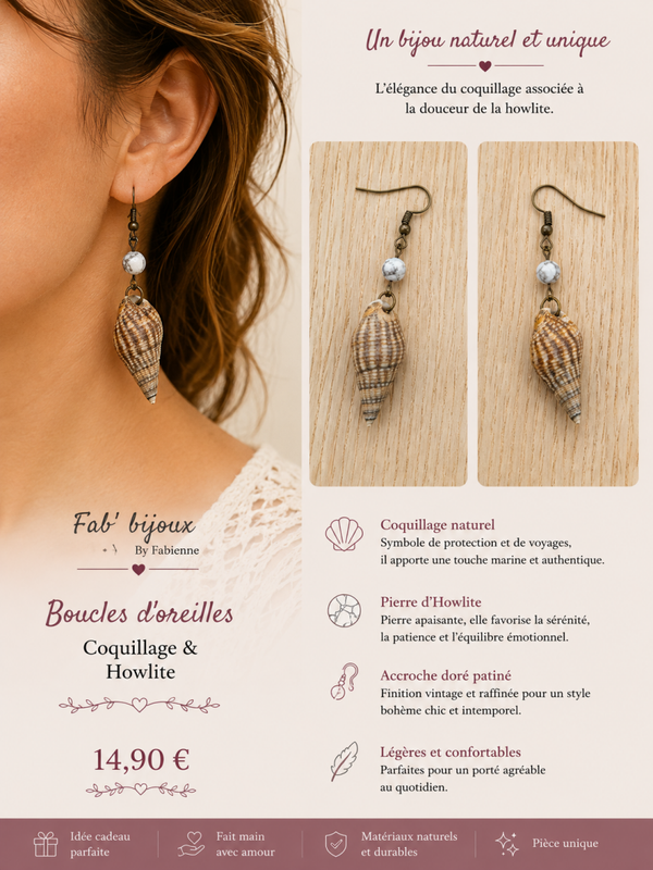 Boucles d’oreilles « Évasion Marine »