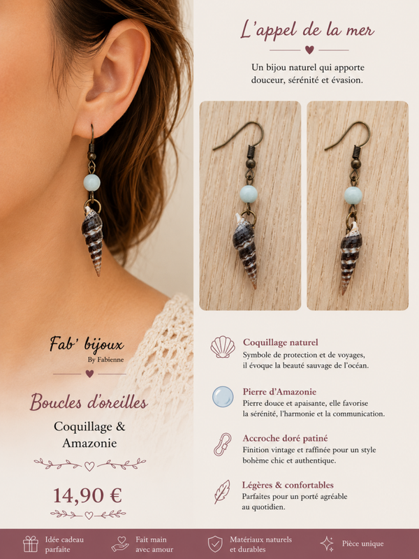 Boucles d’oreilles « Brise du Lagon »