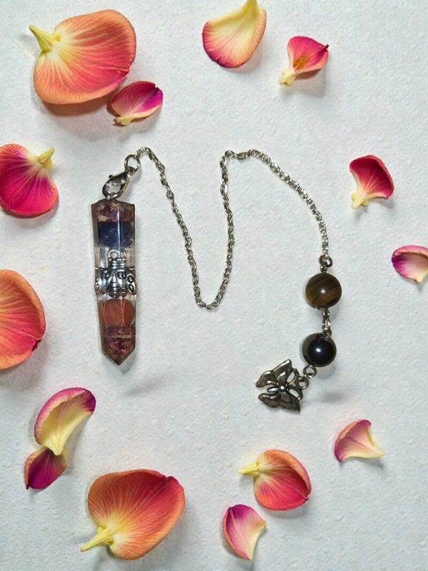Pendule papillon et coccinelle