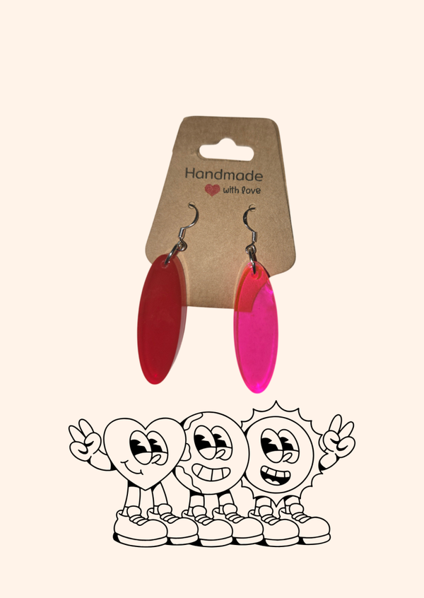 Boucle d'oreilles bicolores