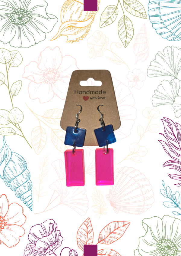 Boucle d'oreilles cubique