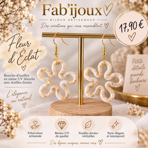 Boucle d'oreille "Fleur d'éclat"