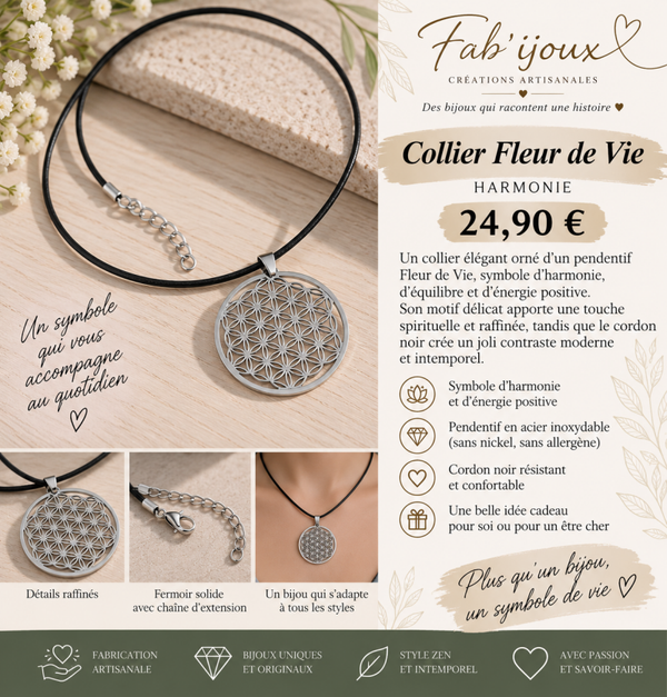 Collier fleur de vie
