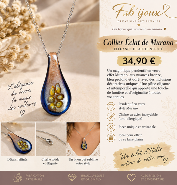 Collier éclat de Murano