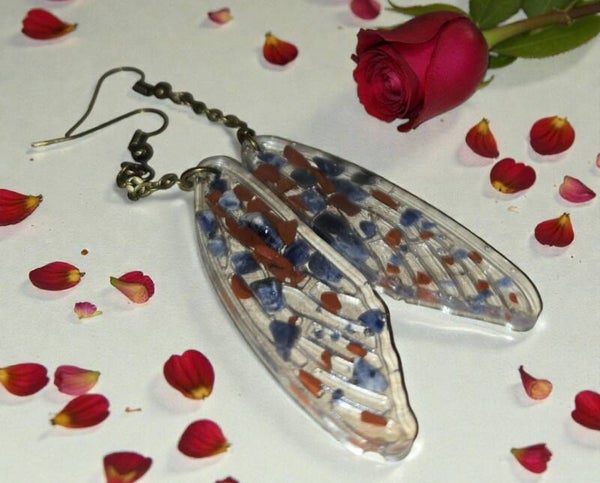Boucle d'oreille aile de papillon