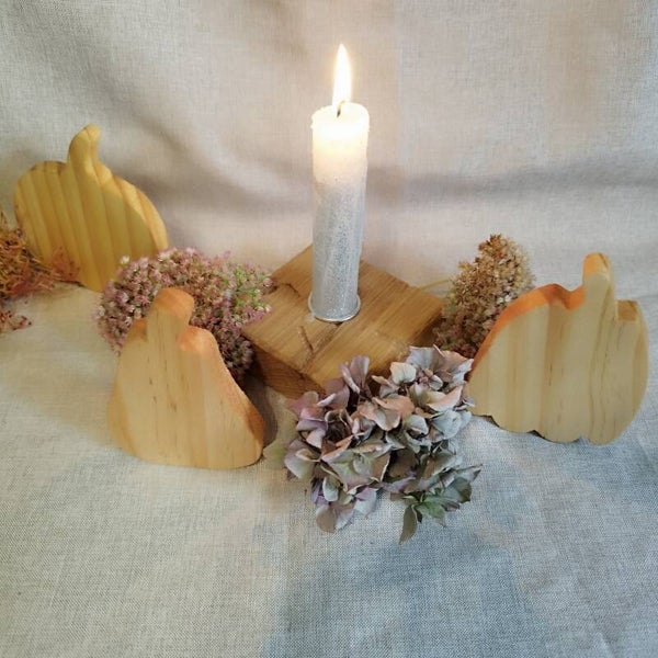 Kiefernholz Kürbis gewachst