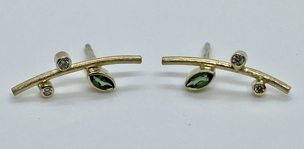 Gouden oorstekers, 2,7 cm