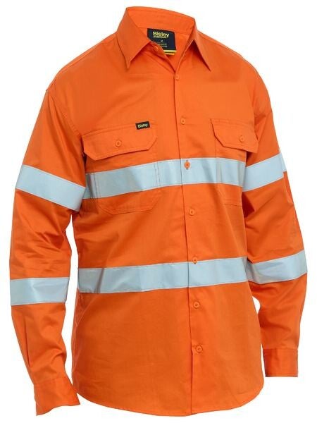 Taped Hi Vis Cool Lightweight Drill Shirt : BS6698T