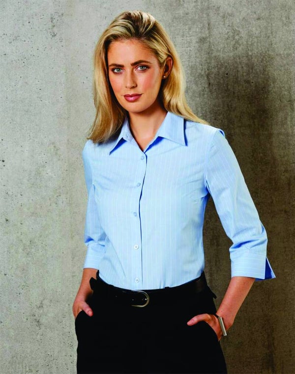 Women Pin Stripe 3/4 shirt