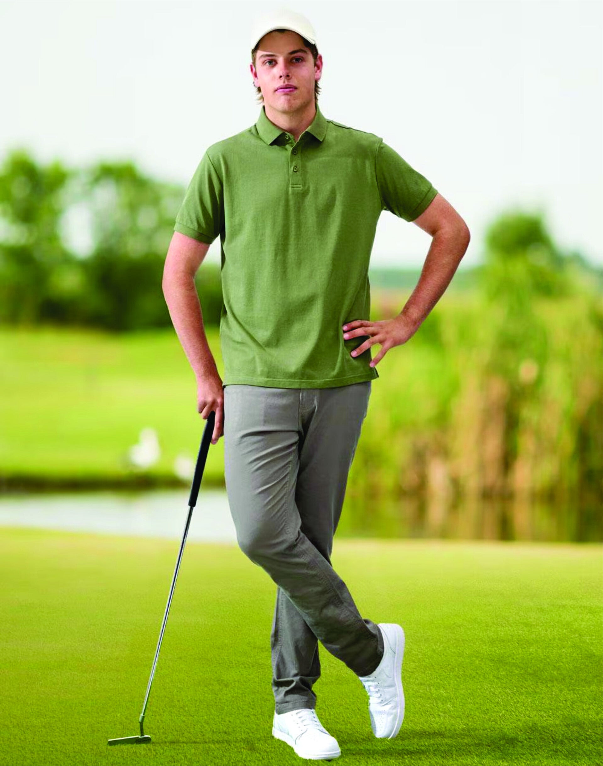 PS71 Mens Ultrafine Cotton Pique Short Sleeve Polo