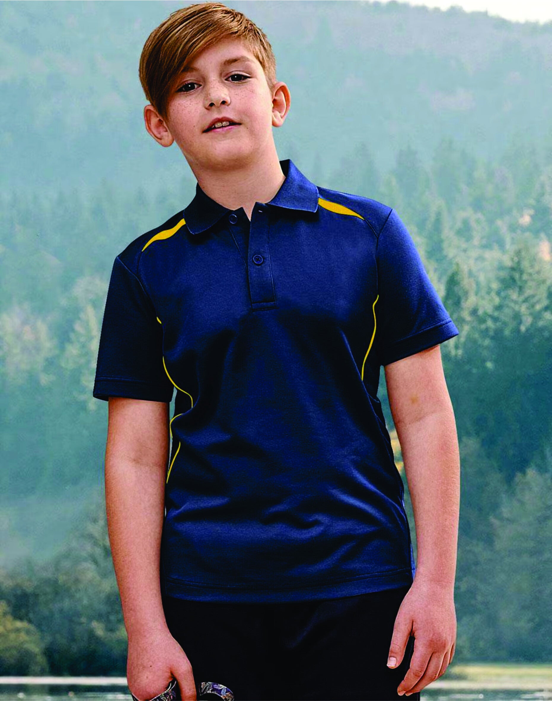 PS93K KIDS SUSTAINABLE POLY/COTTON CONTRAST SS POLO