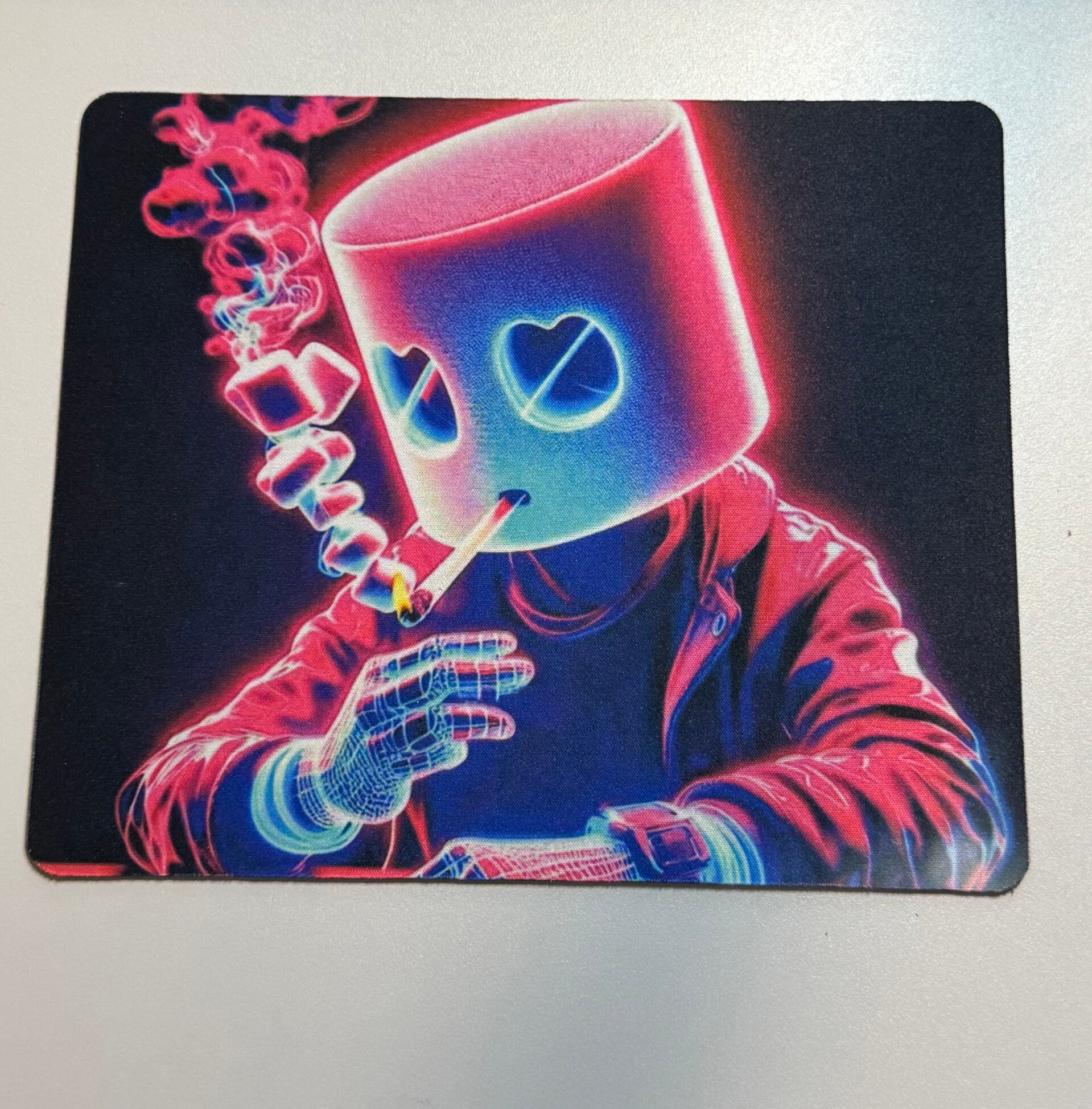 Tapis de souris personnalisé - DJ Marshmello néon