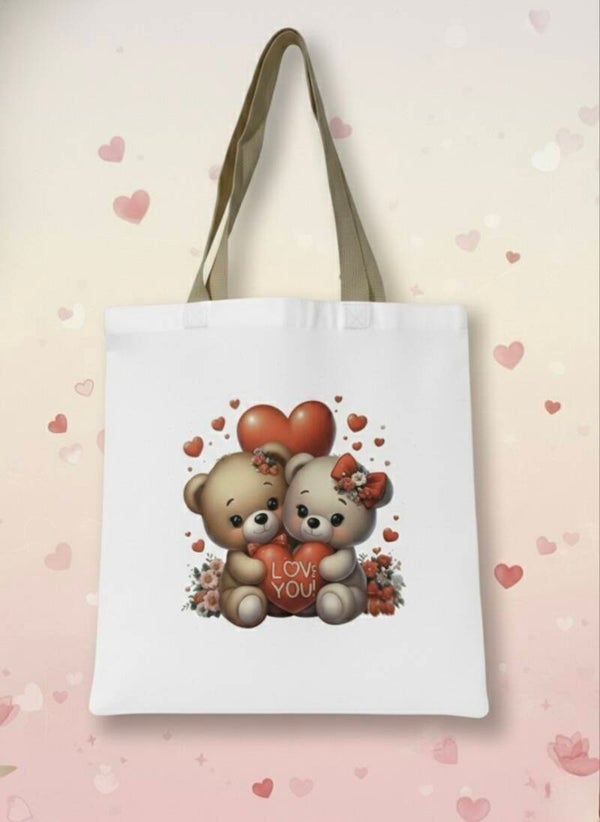 Tote Bag Love You - Oursons Amoureux